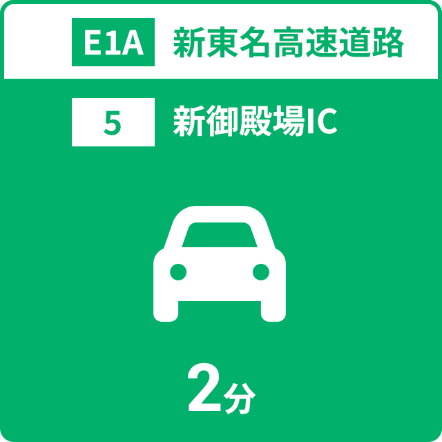 E1A 新東名高速道路 5 新御殿場インターチェンジ 2分