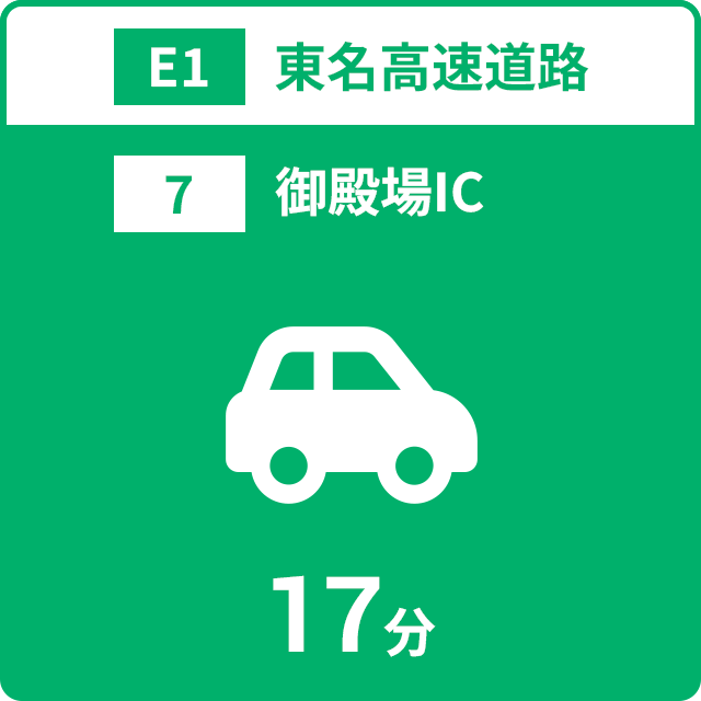 E1 東名高速道路 7 御殿場インターチェンジ 17分