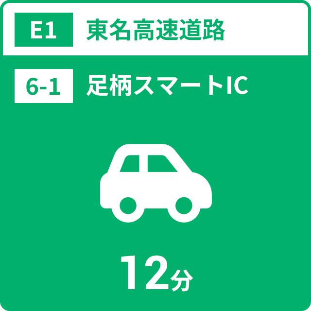 E1 東名高速道路 6-1 足柄スマートインターチェンジ 12分